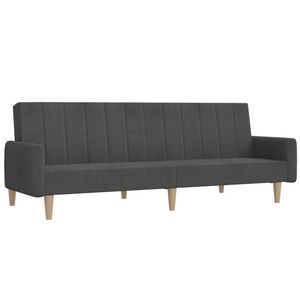vidaXL 2-Seater Sofa Bed Dark Grey Fabric