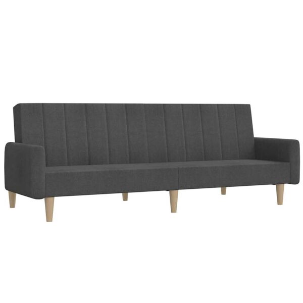 vidaXL 2-Seater Sofa Bed Dark Grey Fabric