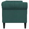 vidaXL Chesterfield Sofa 2-Seater Dark Green Fabric