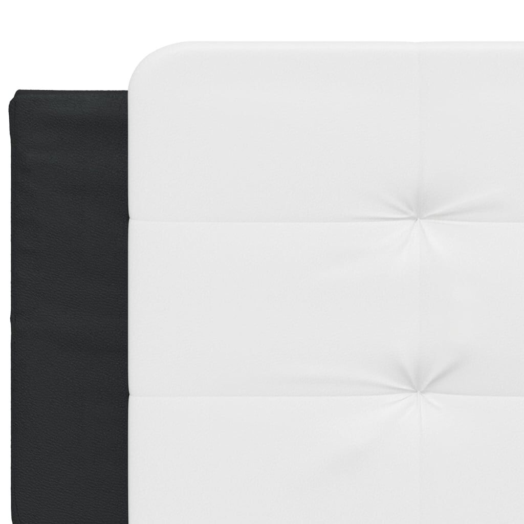 vidaXL Bed Frame with LED without Mattress Black and White 152x203 cm Queen