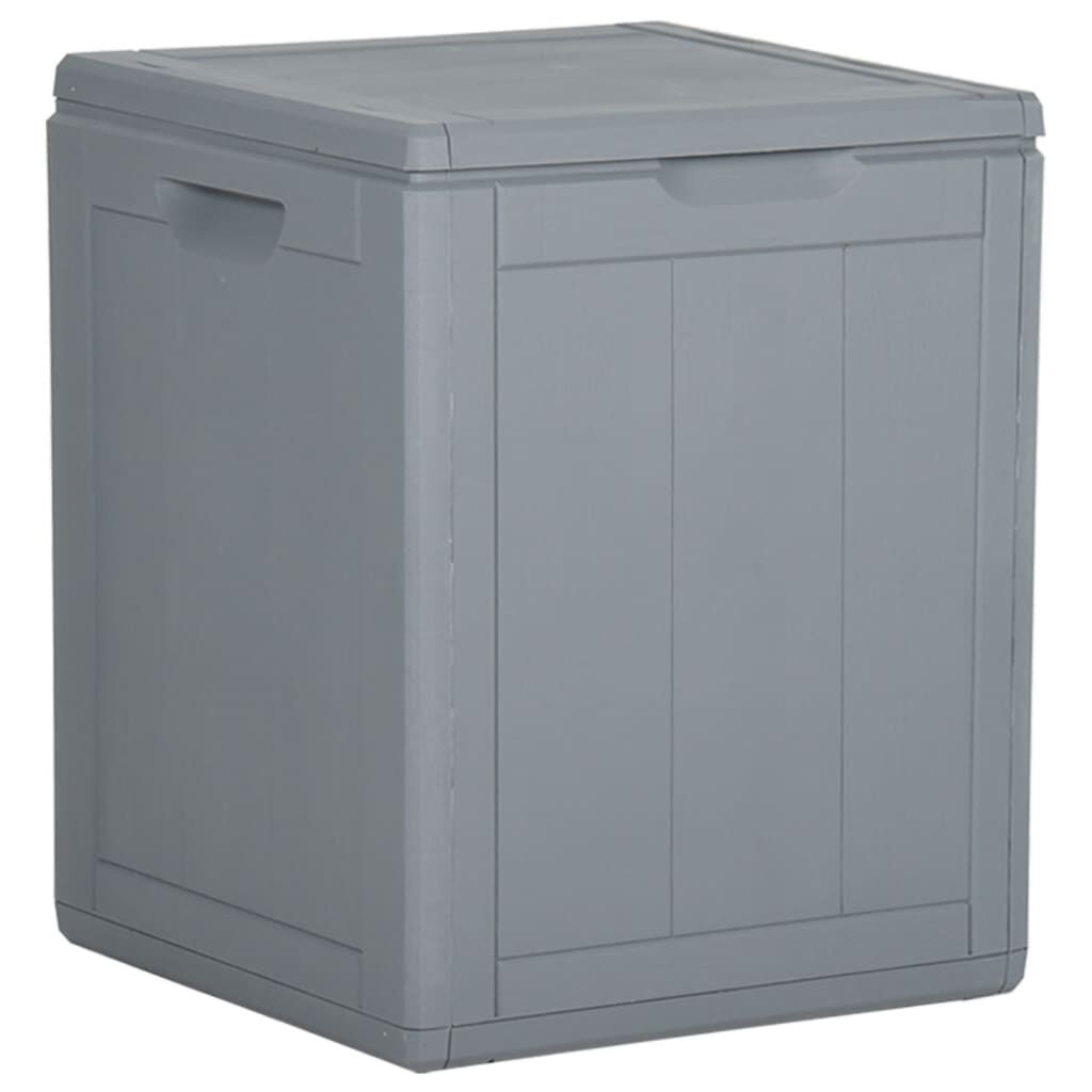 vidaXL Garden Storage Box 90L Grey PP Wood Look