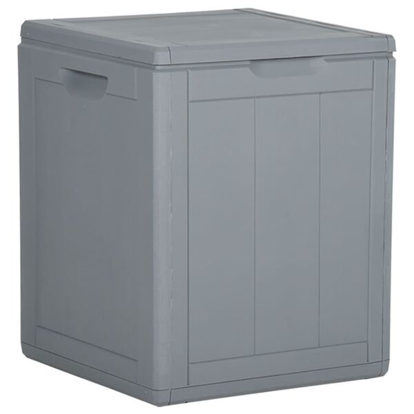vidaXL Garden Storage Box 90L Grey PP Wood Look