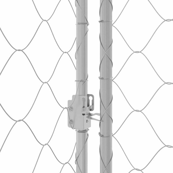 Dog Cage Silver 800 x 200 x 256 cm Galvanised Steel