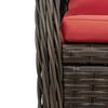 vidaXL Reclining Garden Chairs 2 pcs Brown Poly Rattan