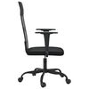 vidaXL Office Chair Height Adjustable Black Mesh Fabric and Faux Leather