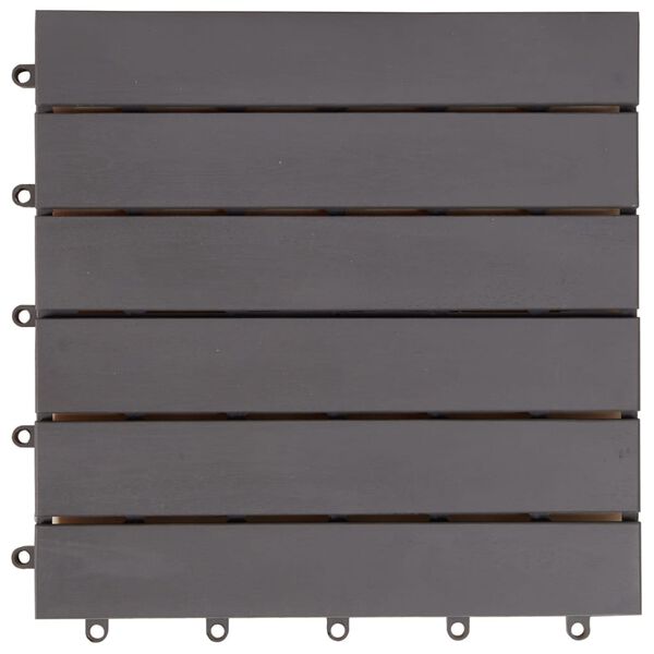 vidaXL Decking Tiles 30 pcs Grey Wash 30x30 cm Solid Acacia Wood