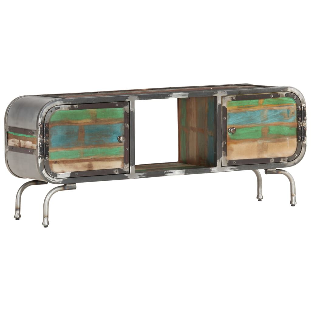 vidaXL TV Cabinet Multicolour 110x30x42 cm Solid Wood Reclaimed