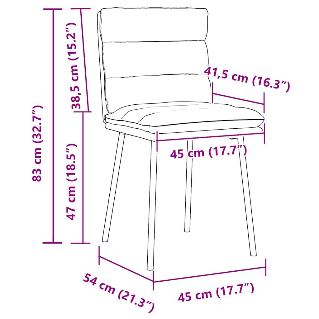 vidaXL Dining Chairs 4 pcs Black Velvet