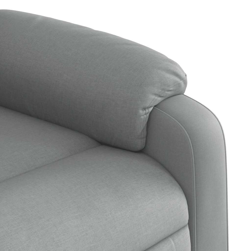 vidaXL Electric Stand up Massage Recliner Chair Light Grey Fabric
