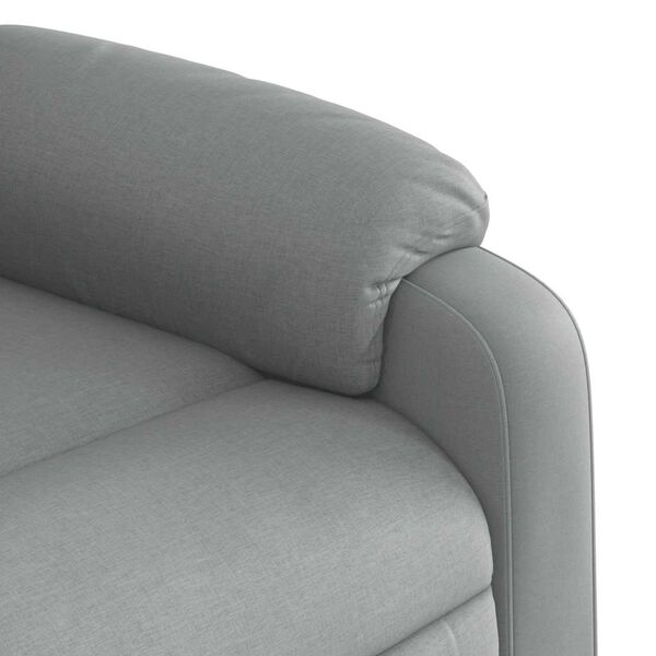 vidaXL Electric Stand up Massage Recliner Chair Light Grey Fabric