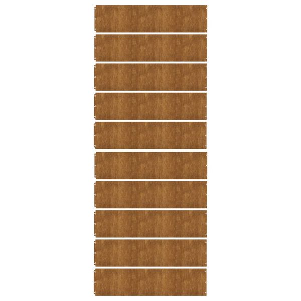 vidaXL Lawn Edgings 10 pcs 25x103 cm Flexible Corten steel
