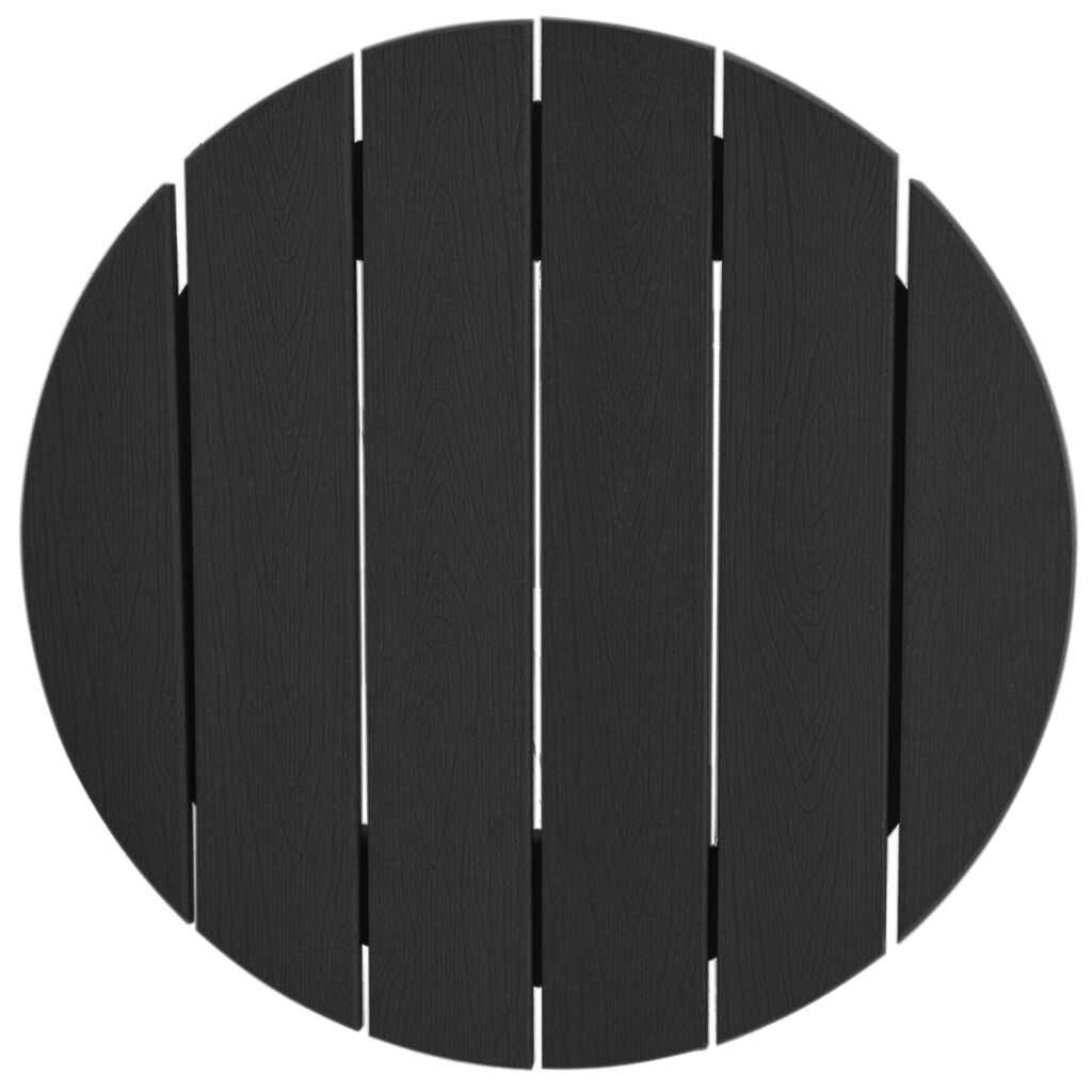 vidaXL Bar Table Black 55 x 55 x 107 cm HDPE