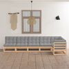 vidaXL 6 Piece Garden Lounge Set with Cushions Solid Pinewood