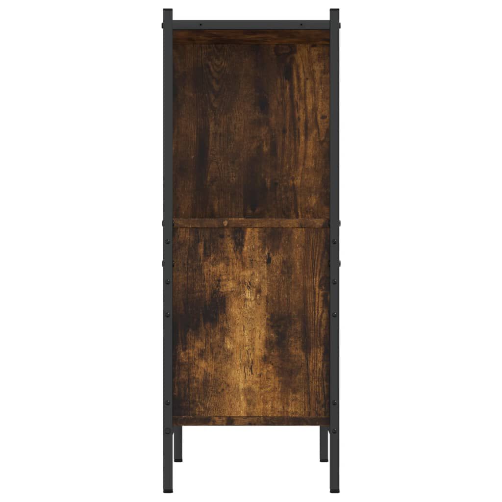 vidaXL Bookcase Smoked Oak 72x28x77.5 cm Engineered Wood