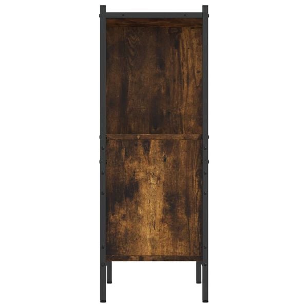 vidaXL Bookcase Smoked Oak 72x28x77.5 cm Engineered Wood