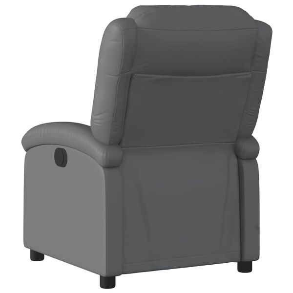 vidaXL Recliner Chair Grey Faux Leather