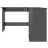 vidaXL L-Shaped Corner Desk High Gloss Grey 120x140x75 cm Engineered Wood