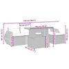 vidaXL 6 Piece Garden Sofa Set with Cushions Beige Poly Rattan