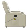 vidaXL Electric Massage Recliner Chair Cream Faux Leather