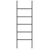 vidaXL Towel Rack Ladder with 5 Tiers Black 58x175 cm Iron