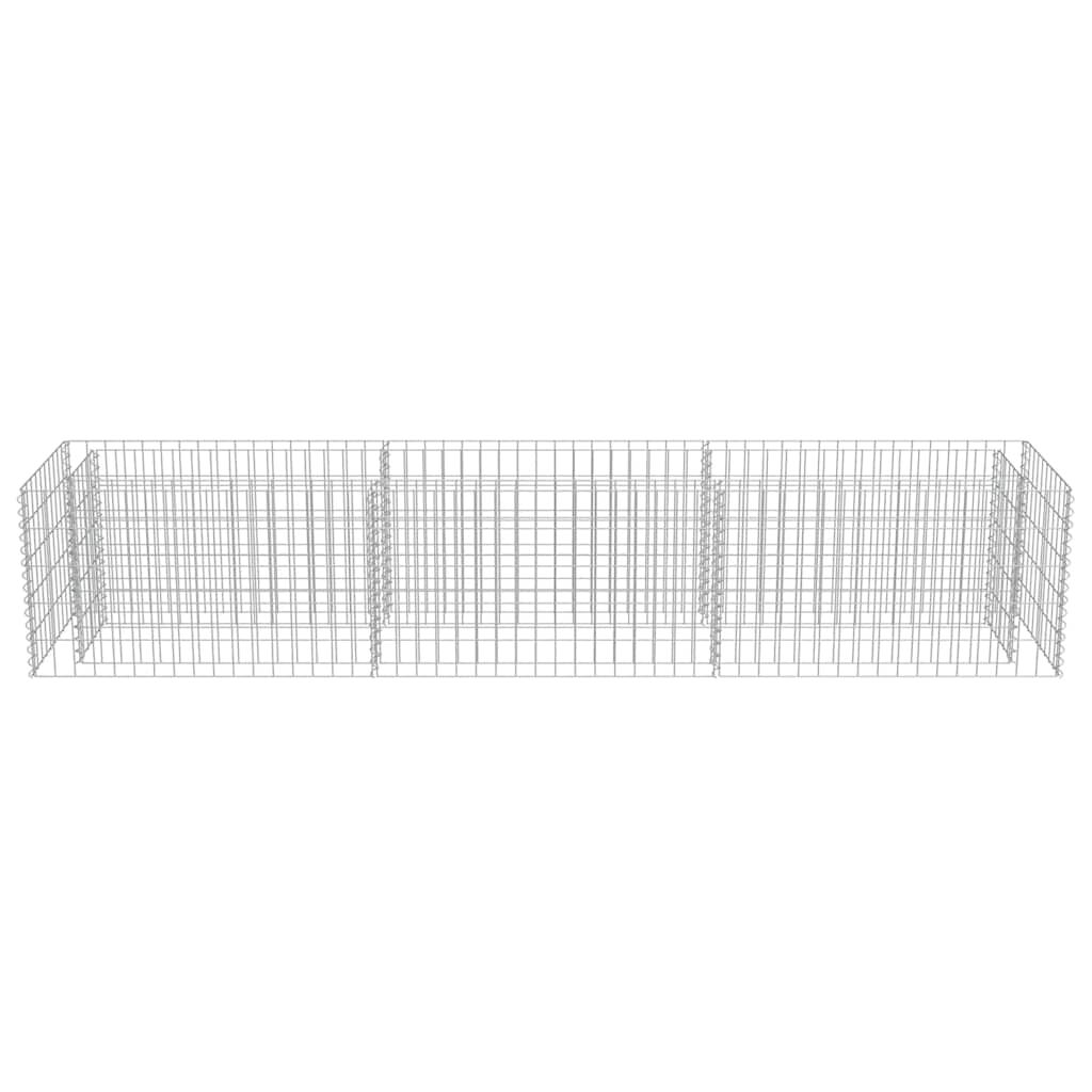 vidaXL Gabion Raised Bed Galvanised Steel 270x50x50 cm
