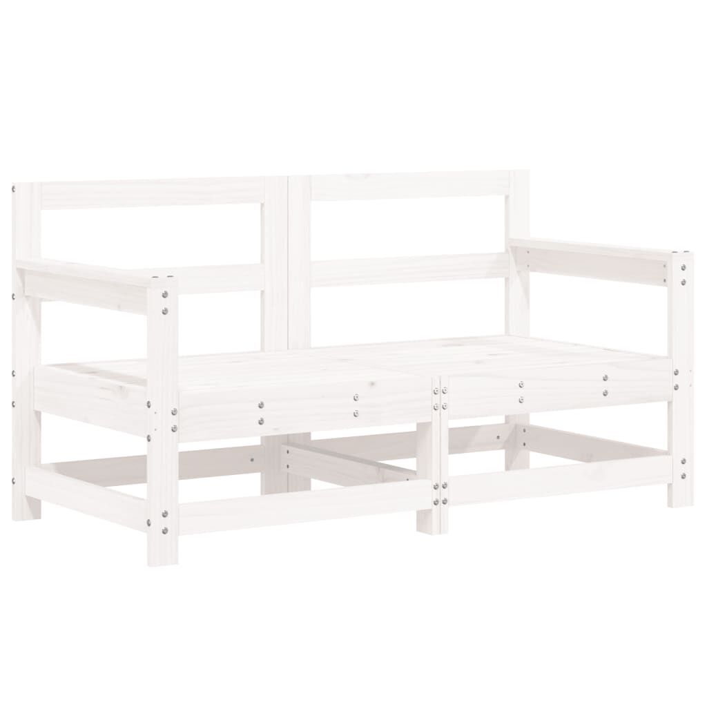 vidaXL 6 Piece Garden Lounge Set White Solid Wood Pine