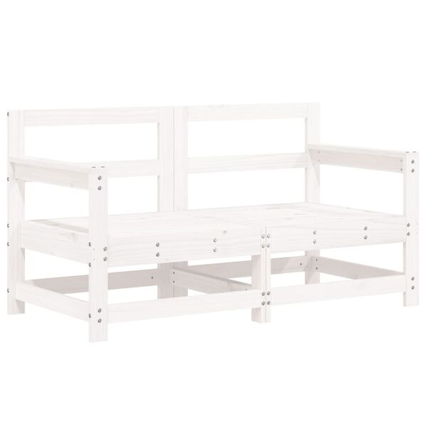 vidaXL 6 Piece Garden Lounge Set White Solid Wood Pine