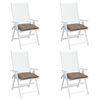 vidaXL Chair Cushions 4 pcs Taupe 40x40x7 cm Oxford Fabric