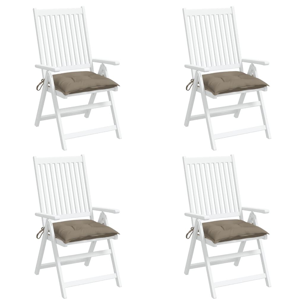 vidaXL Chair Cushions 4 pcs Taupe 40x40x7 cm Oxford Fabric