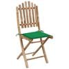 vidaXL Folding Garden Chairs 2 pcs with Cushions Bamboo
