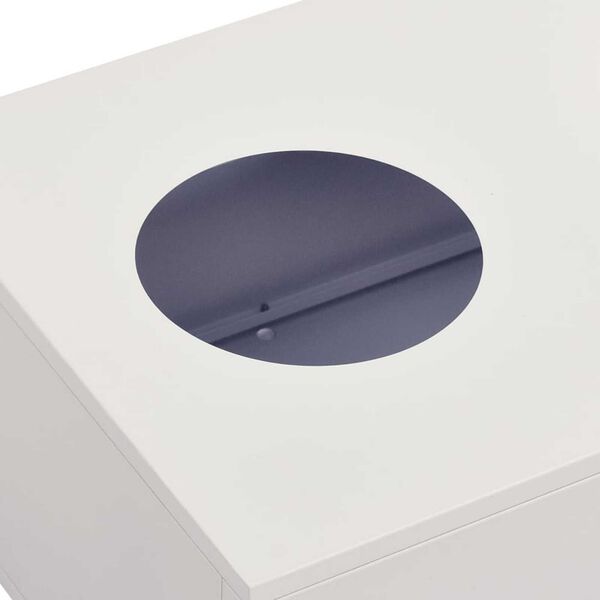 vidaXL Sliding Door Cabinet with Planter Box Light Grey Steel