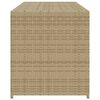 vidaXL Garden Storage Box Mix Beige 283L Poly Rattan