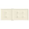 vidaXL Garden Highback Chair Cushions 6 pcs Cream 120x50x3 cm Fabric