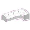 vidaXL 5 Piece Garden Lounge Set with Cushions Poly Rattan Black