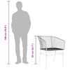 vidaXL 3 Piece Garden Dining Set Brown Poly Rattan Glass