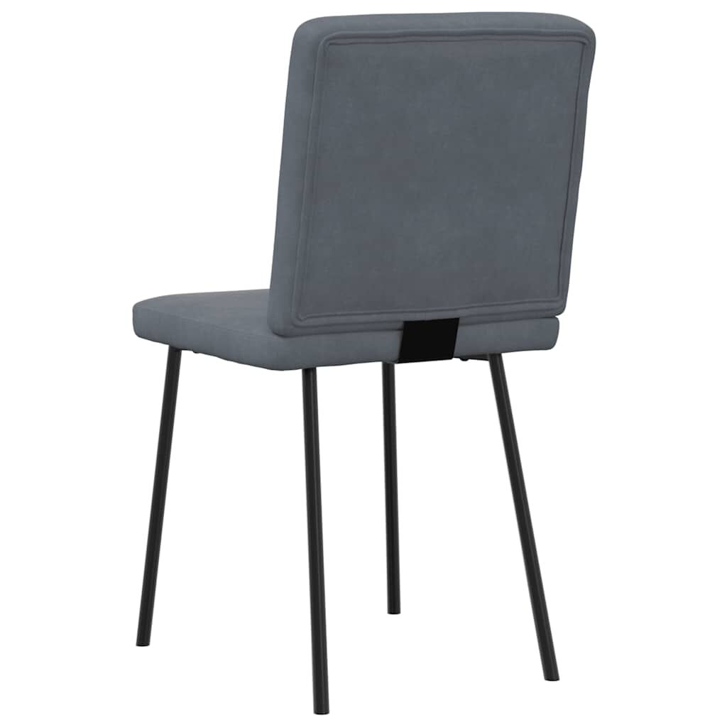 vidaXL Dining Chairs 2 pcs Dark Grey Velvet
