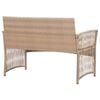 vidaXL 4 Piece Garden Lounge Set with Cushion Poly Rattan Beige