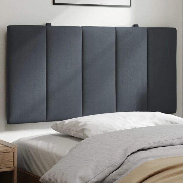 vidaXL Headboard Cushion "Hanko" Dark Grey 100 cm Velvet
