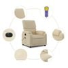 vidaXL Electric Massage Recliner Chair Cream Fabric