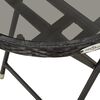 vidaXL 3 Piece Garden Bistro Set Poly Rattan and Glass Black