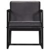 vidaXL Armchair Grey Real Leather