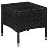 vidaXL 3 Piece Bistro Set Poly Rattan Black