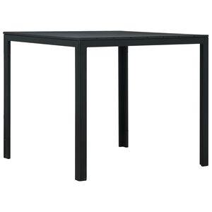 vidaXL Coffee Table Black 78x78x74 cm HDPE Wood Look