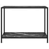 vidaXL Console Table Black 100x35x75 cm Tempered Glass