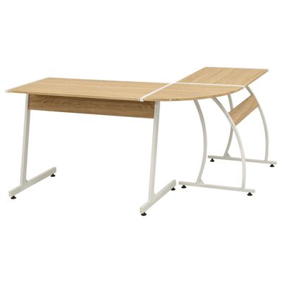 vidaXL Corner Desk L-Shaped Oak