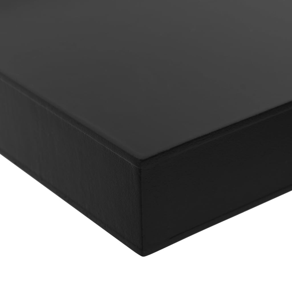 vidaXL Floating Wall Shelves 2 pcs Black 40x20x3.8 cm