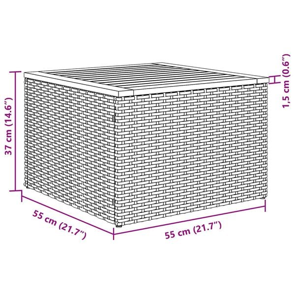 vidaXL Garden Sofa Set 9 pcs Grey Poly rattan
