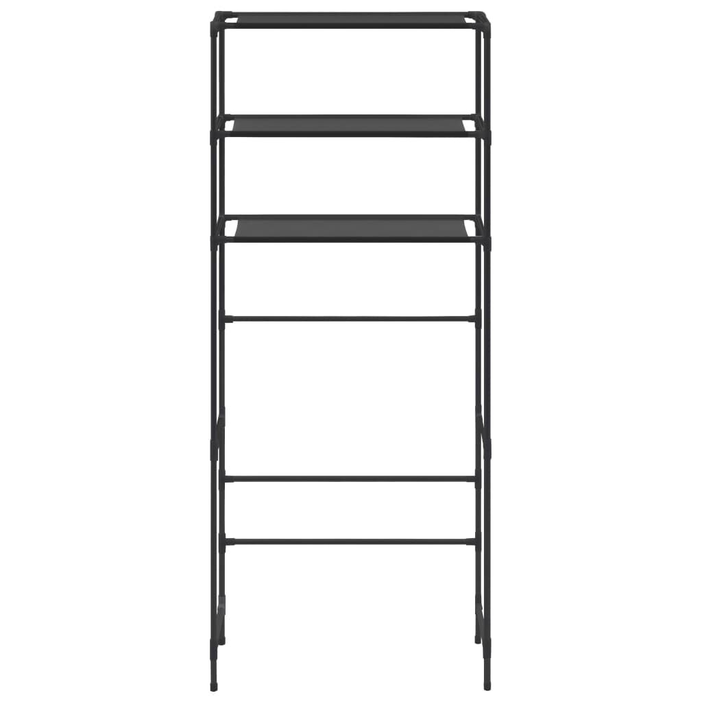vidaXL 3-Tier Storage Rack over Laundry Machine Black 69x28x169 cm