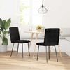 vidaXL Dining Chairs 2 pcs Black Velvet