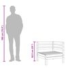 vidaXL Garden Corner Sofas 2 pcs Grey Solid Pinewood